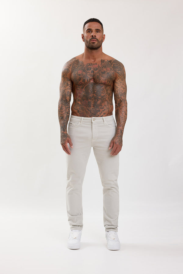 Slim Fit Jeans Light Grey - Emolos