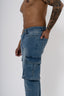 Cargo Jeans Washed - Stone Blue