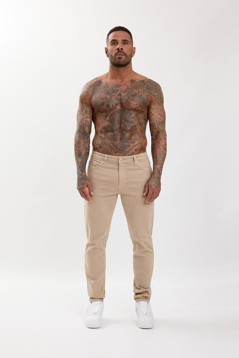 Slim Fit Jeans Beige - Emolos