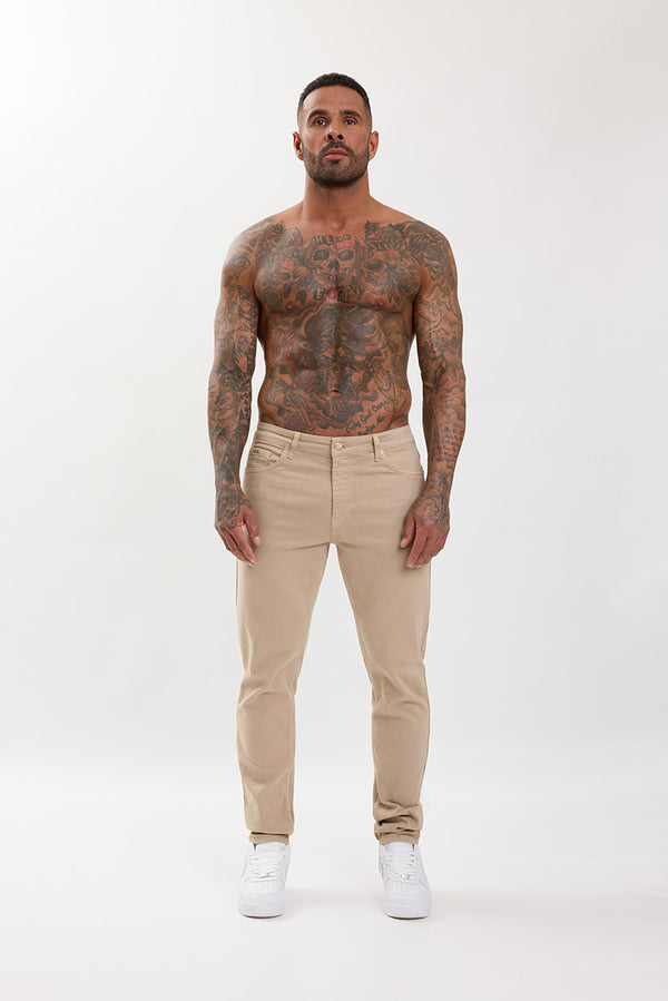 Slim Fit Jeans Beige - Emolos