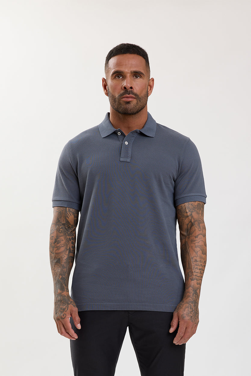 Premium Pique Polo Shirt Dark Grey - Emolos