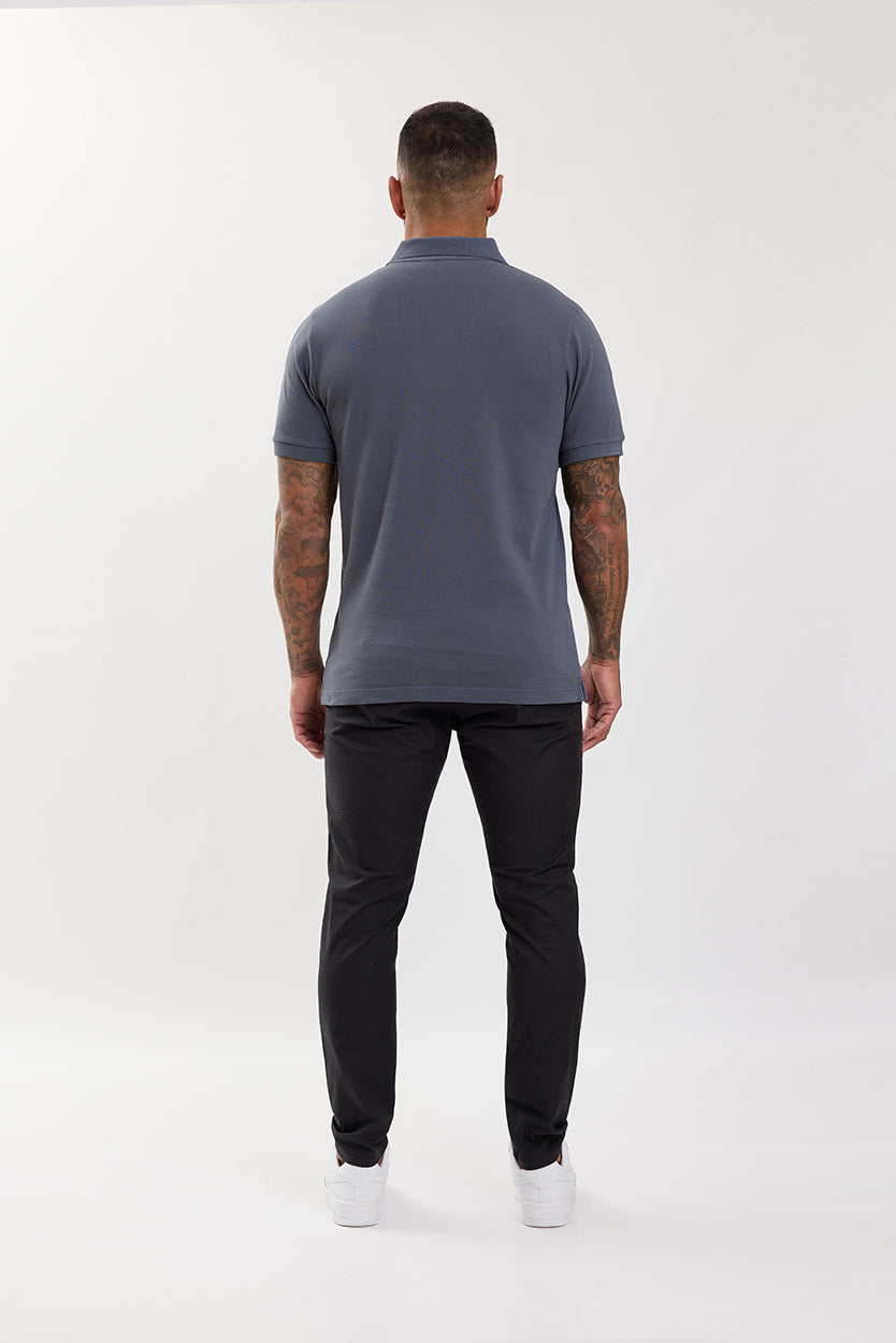 Premium Pique Polo Shirt Dark Grey - Emolos