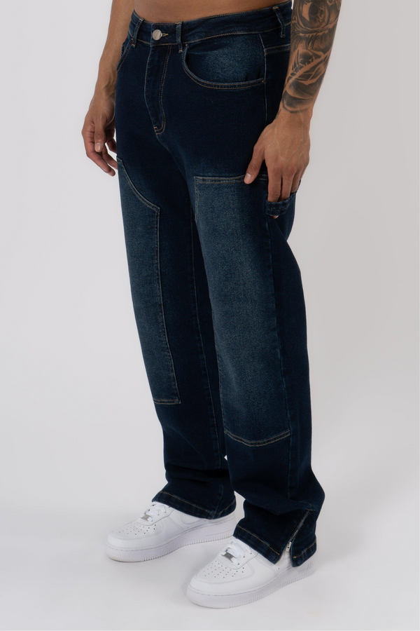 Carpenter Denim Washed - Dark Blue - Emolos