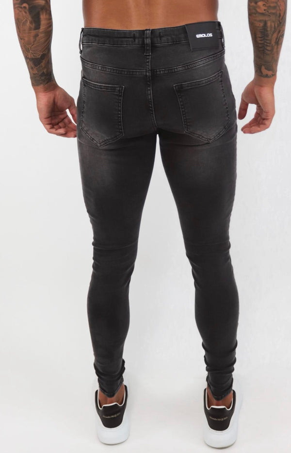 Spray on Jeans Grey Ripped - Emolos