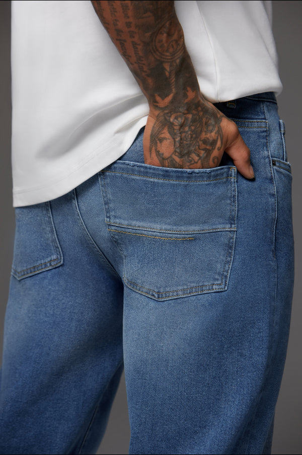 Relaxed Fit Jeans Washed Light Blue