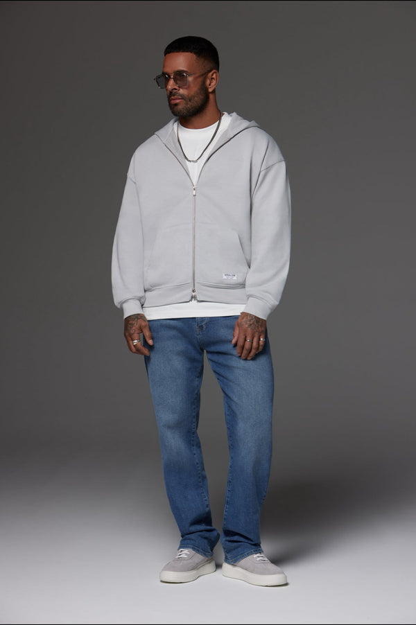 Craft Zip Up Hoodie Light Grey