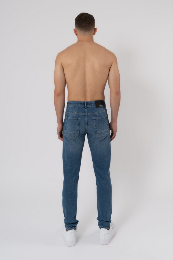 Slim Fit Jeans Washed -  Light Blue - Emolos