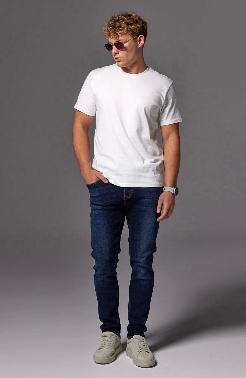 Slim Fit Jeans Washed -  Dark Blue