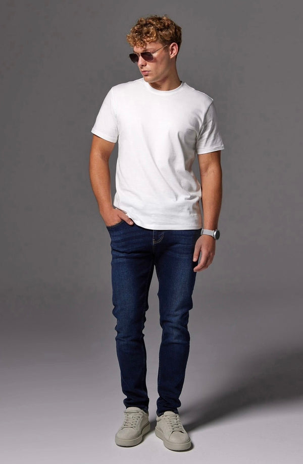 Slim Fit Jeans Washed -  Dark Blue