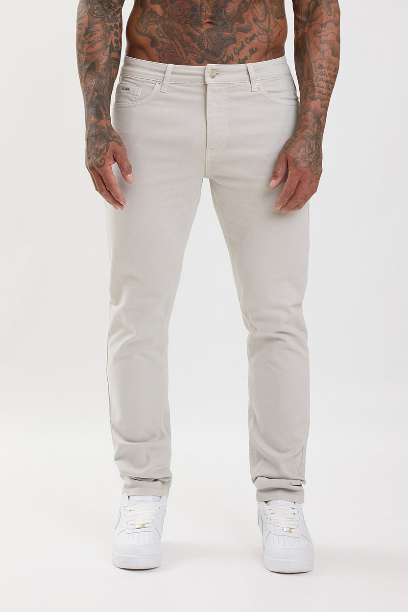 Slim Fit Jeans Light Grey - Emolos