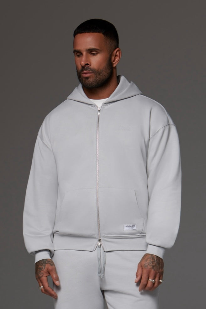 Craft Zip Up Hoodie Light Grey