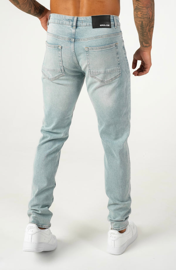 Slim Fit Jeans Washed -  Ice Blue - Emolos