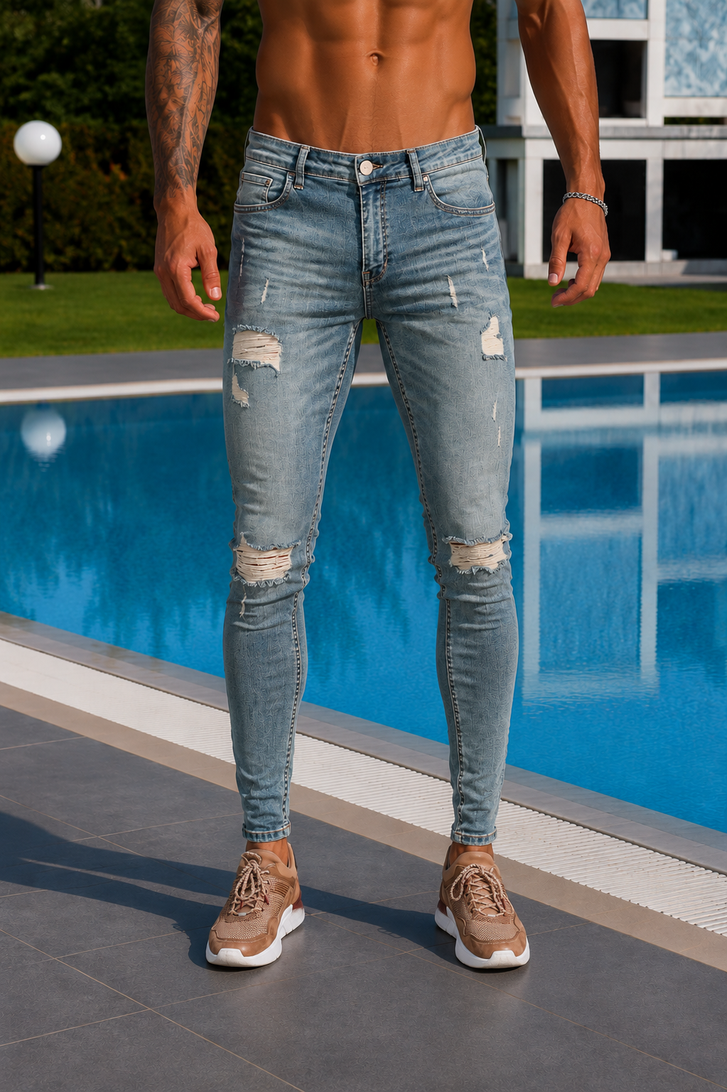 Spray on Jeans Tint Washed Ripped - Emolos
