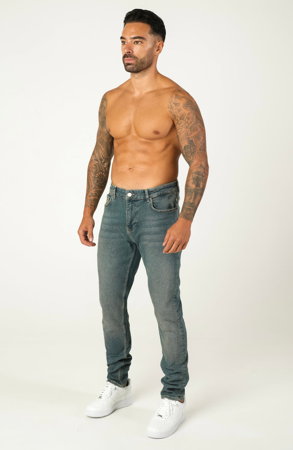 Slim Fit Jeans Washed -  Stone - Emolos