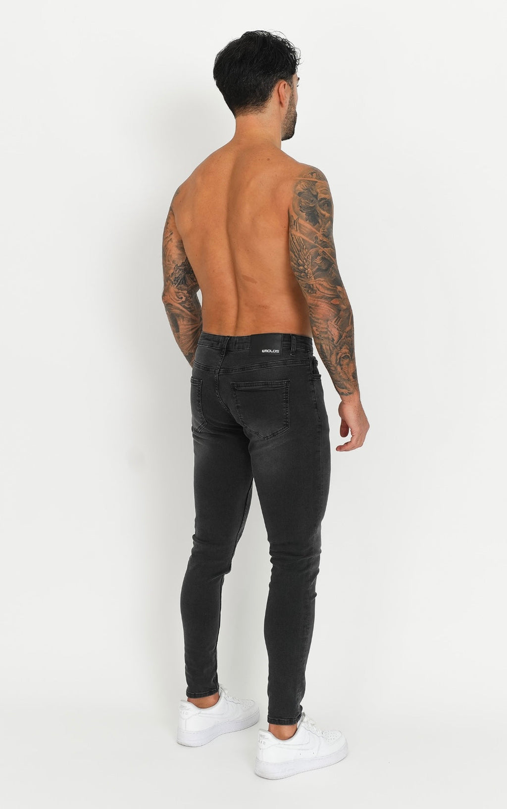 Spray on Jeans Grey Ripped