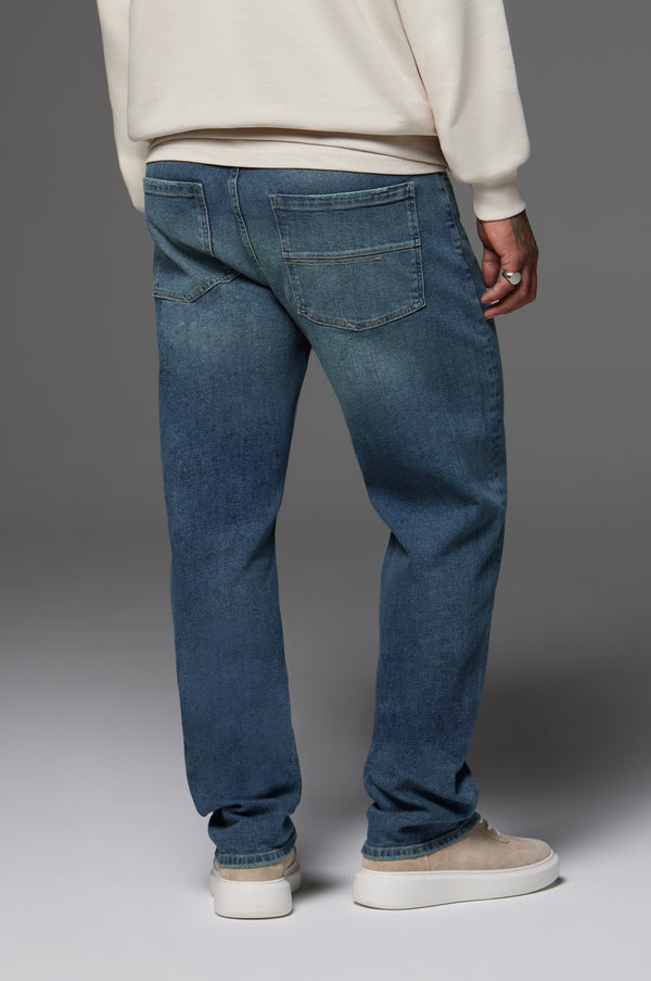 Relaxed Fit Jeans Washed Stone Blue
