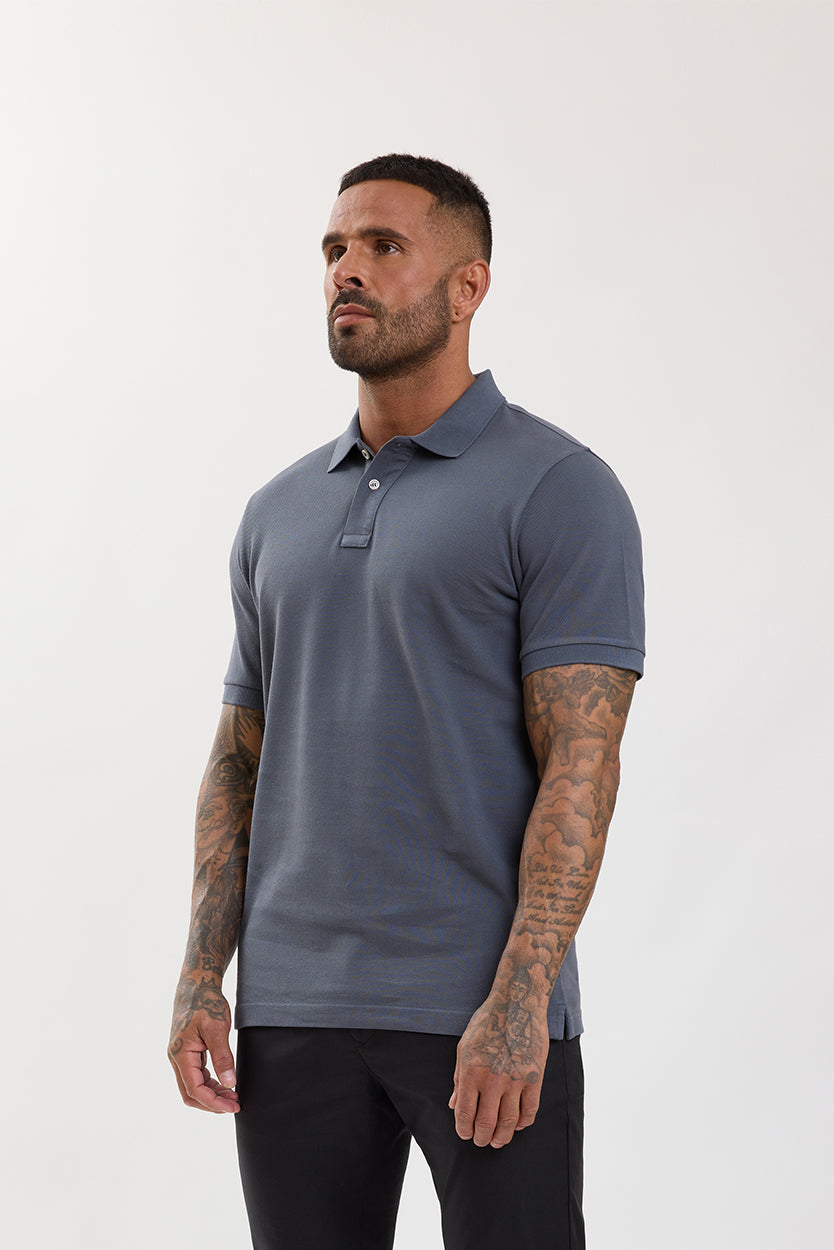 Premium Pique Polo Shirt Dark Grey - Emolos