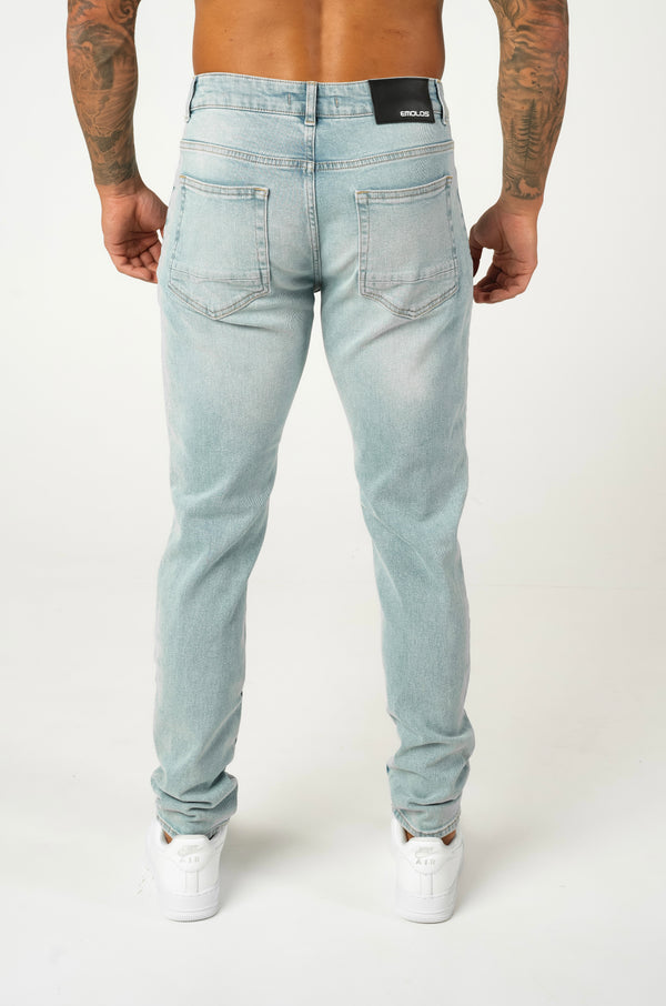 Slim Fit Jeans Washed -  Ice Blue - Emolos