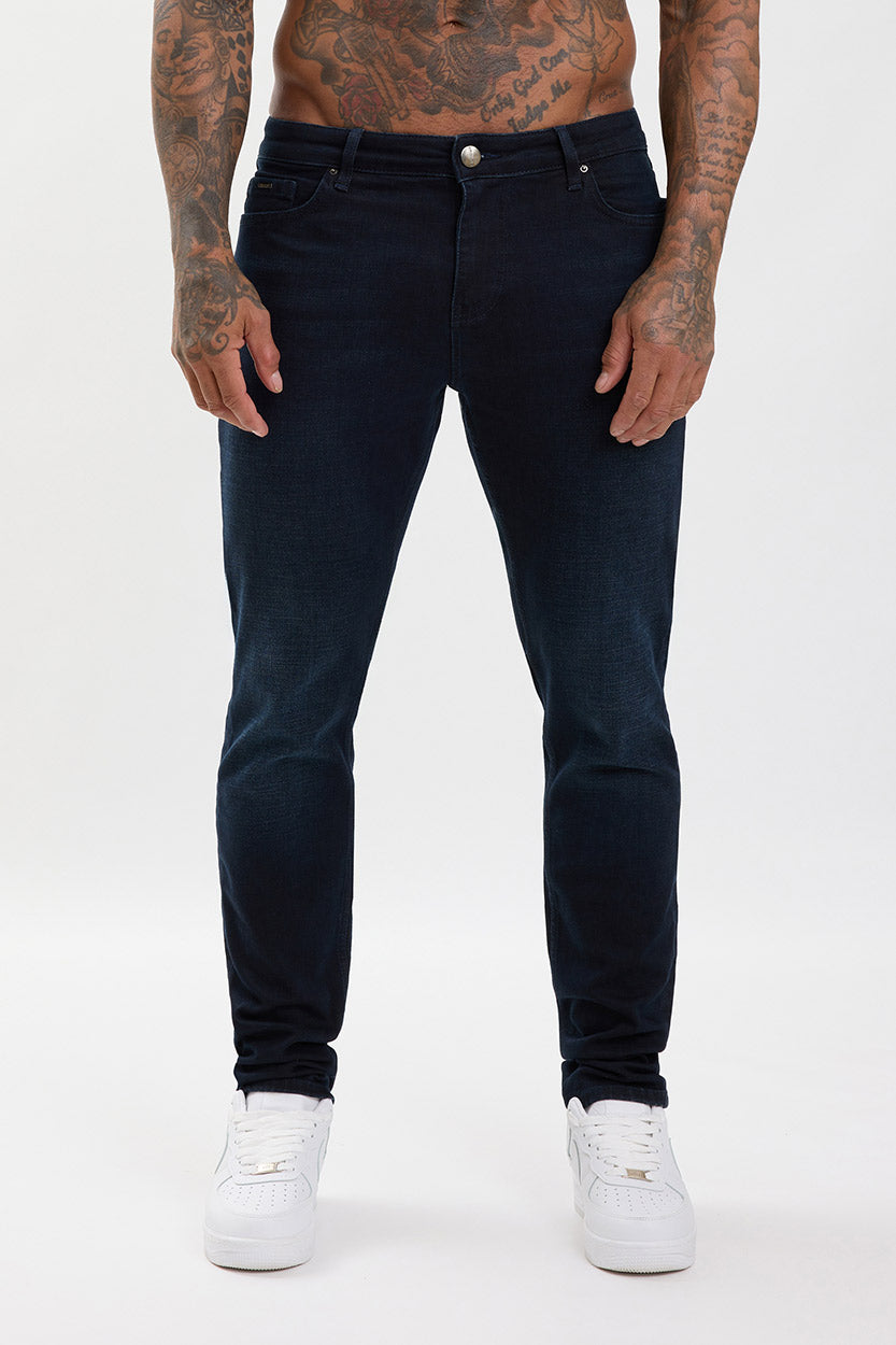 Slim Fit Jeans Blue Black Wash - Emolos