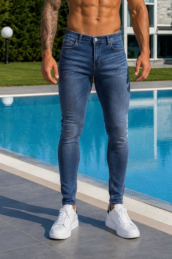 Spray on Jeans - Mid Blue - Emolos
