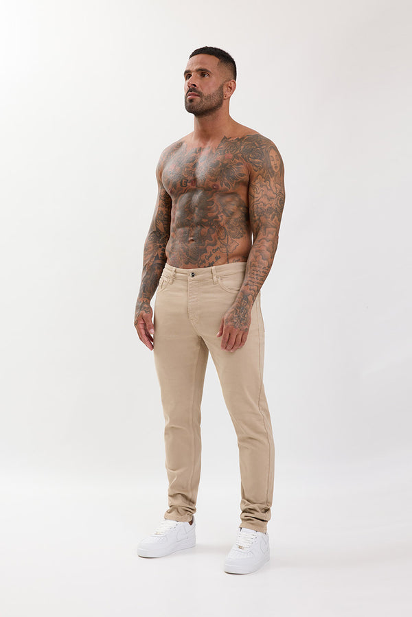 Slim Fit Jeans Beige - Emolos