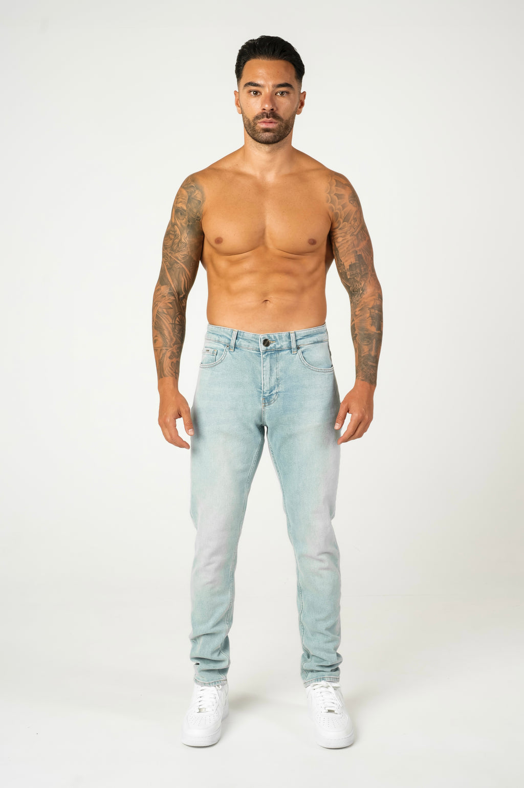 Slim Fit Jeans Washed -  Ice Blue - Emolos