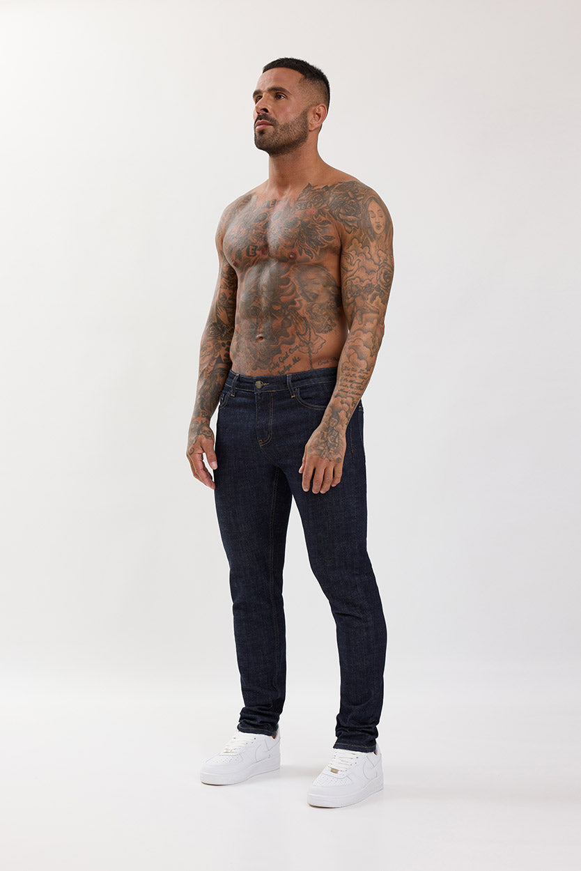 Slim Fit Jeans Washed Raw Denim - Emolos