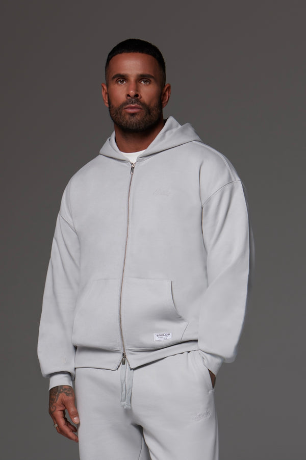 Craft Zip Up Hoodie Light Grey