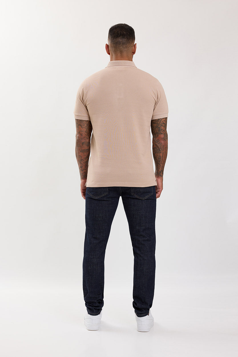 Premium Pique Polo Shirt Sand - Emolos