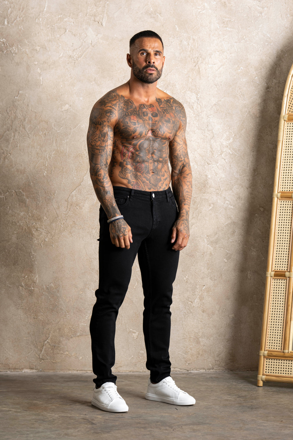 Slim Fit Jeans Washed -  Black - Emolos