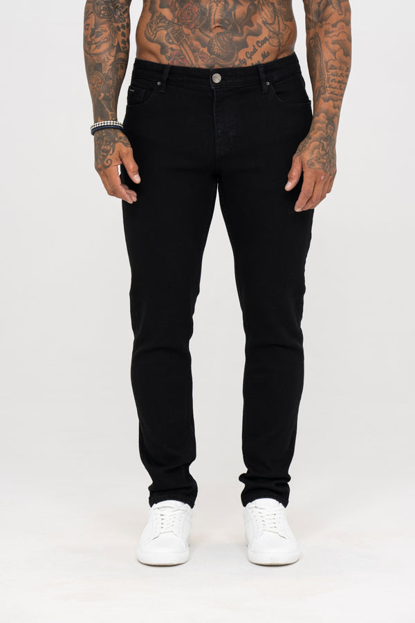Slim Fit Jeans Washed -  Black - Emolos