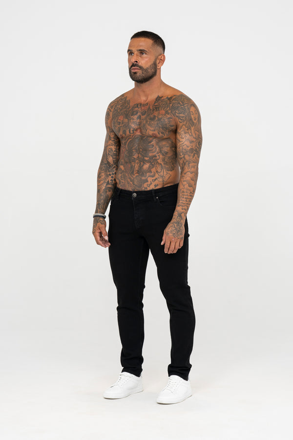 Slim Fit Jeans Washed -  Black - Emolos