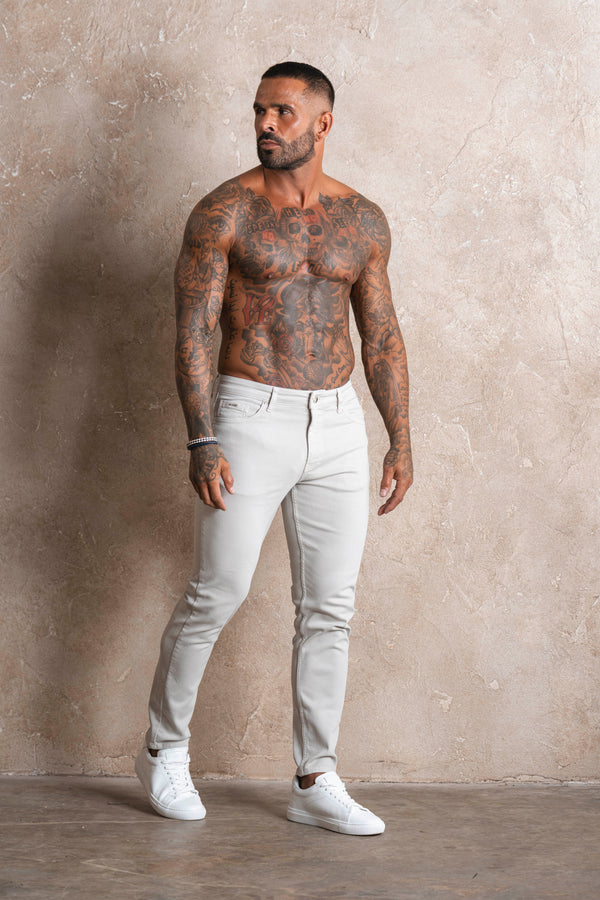 Slim Fit Jeans Light Grey - Emolos
