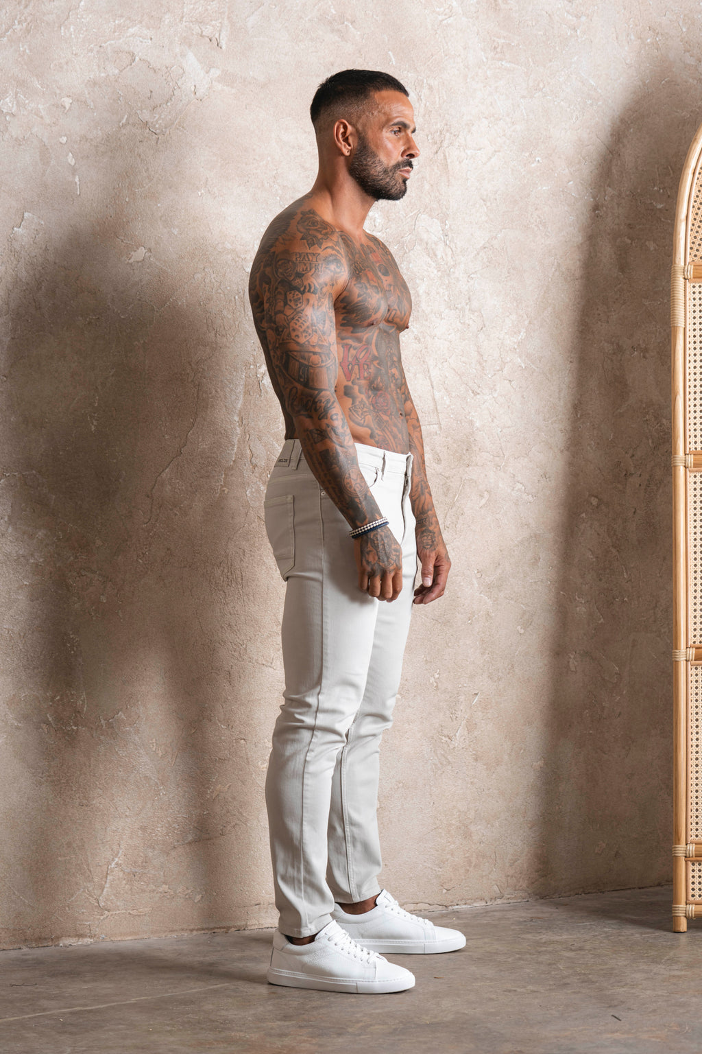 Slim Fit Jeans Light Grey - Emolos