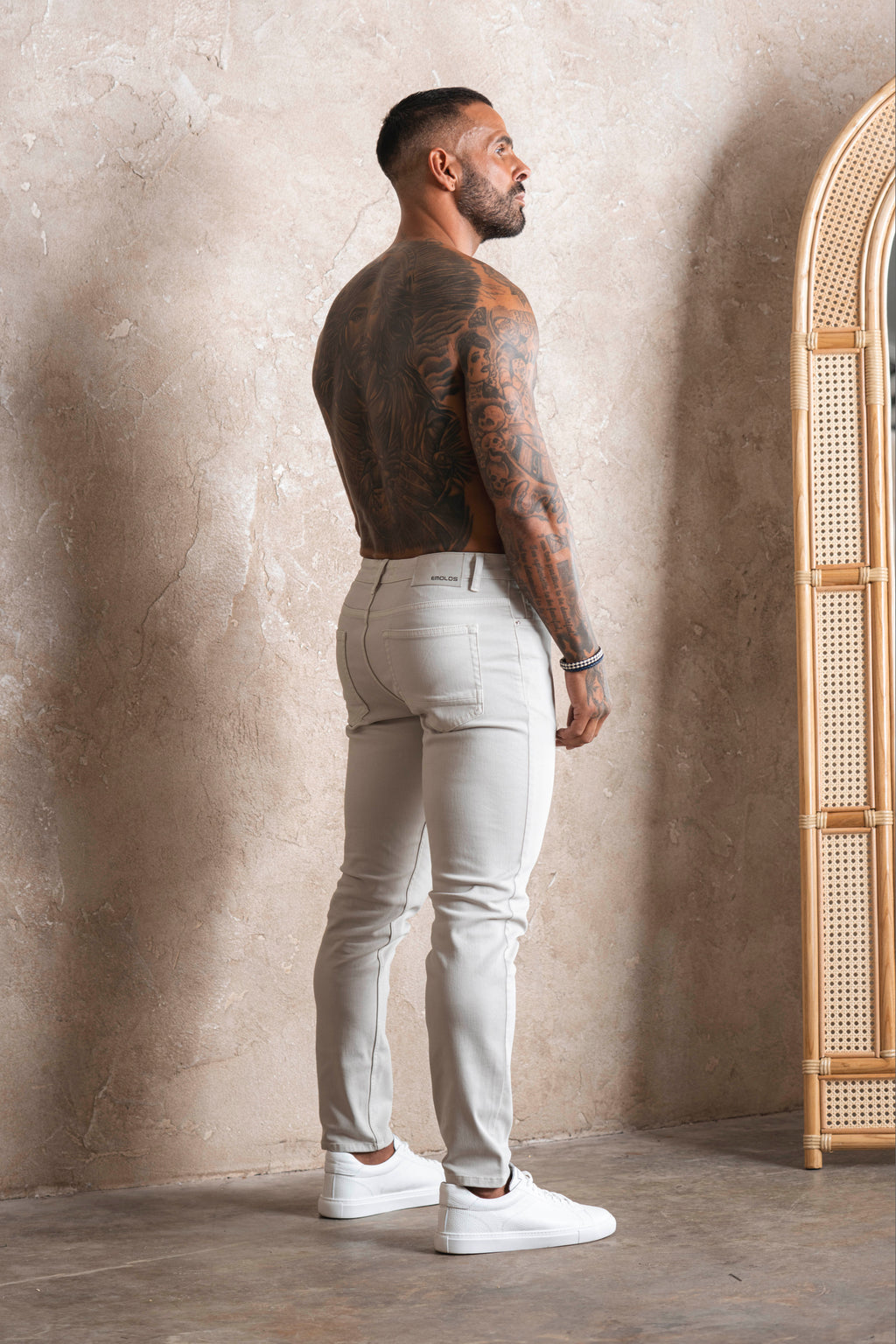 Slim Fit Jeans Light Grey - Emolos