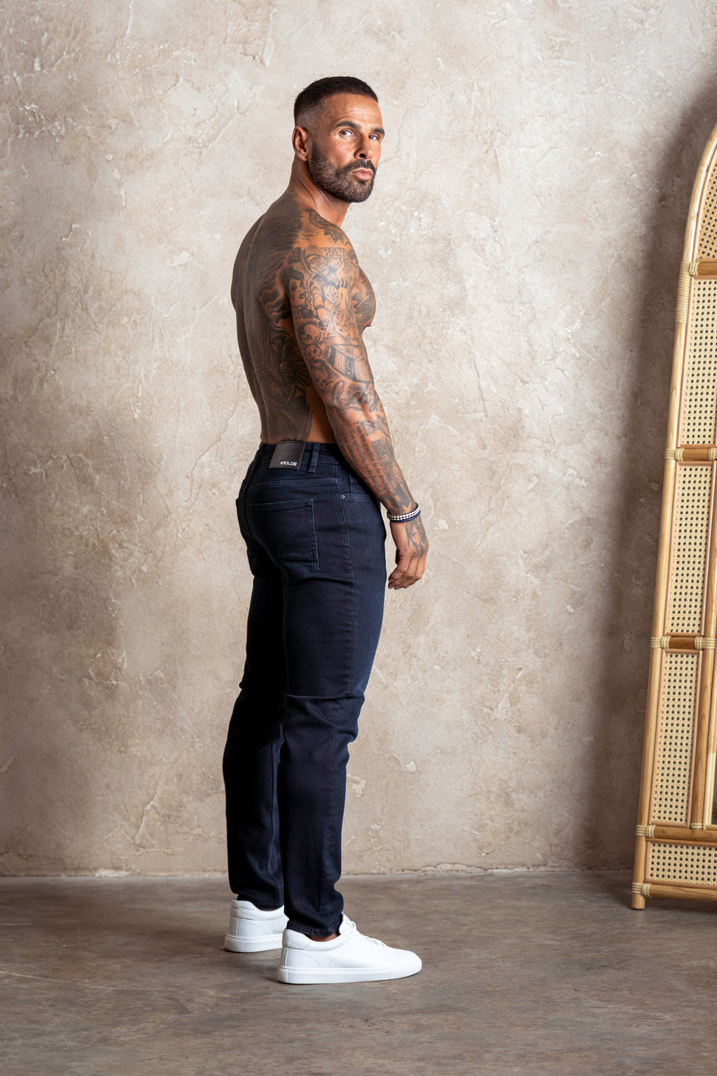 Slim Fit Jeans Blue Black Wash
