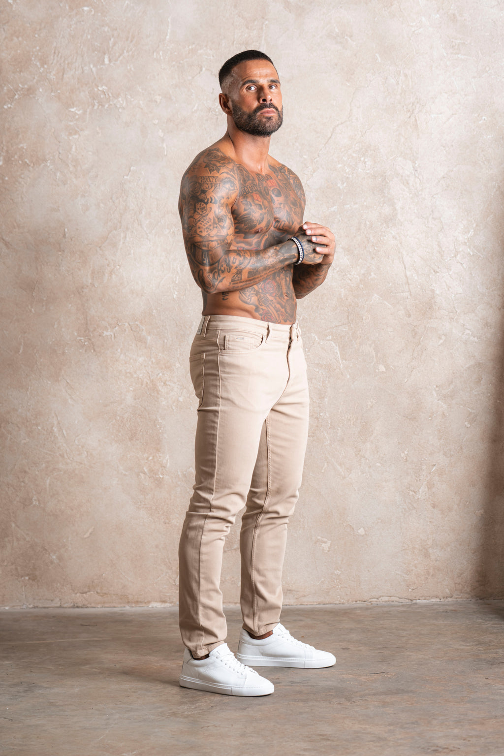 Slim Fit Jeans Beige - Emolos