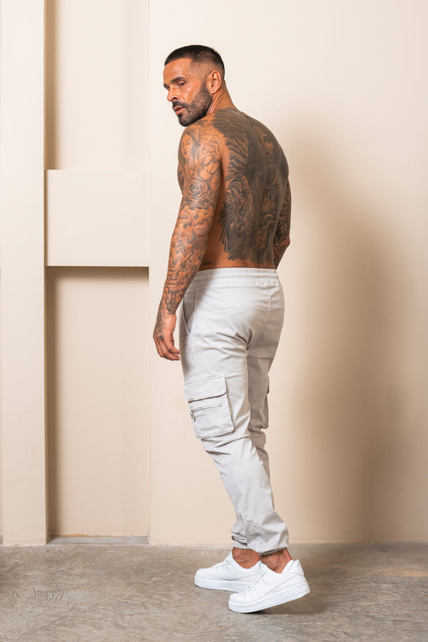 Essential Cargo Pants - Light Grey - Emolos
