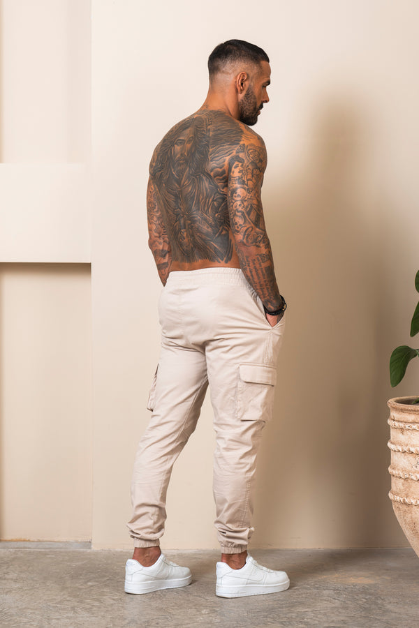 Essential Cargo Pants - Beige - Emolos