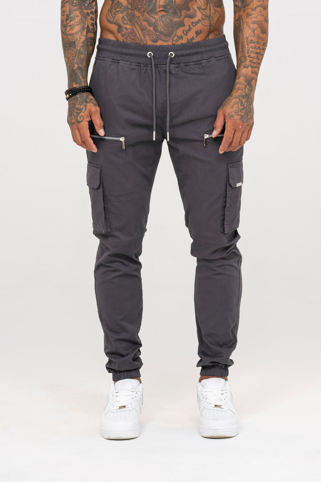 V2 Zip Details Cargo Pants - Dark Grey - Emolos