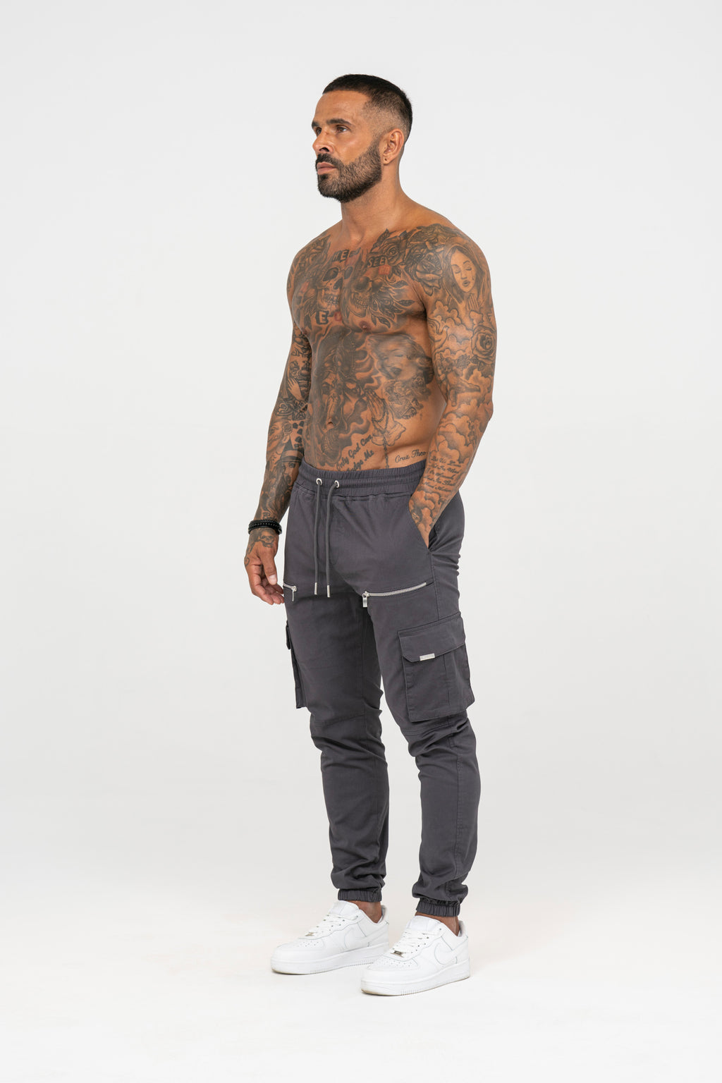 V2 Zip Details Cargo Pants - Dark Grey - Emolos