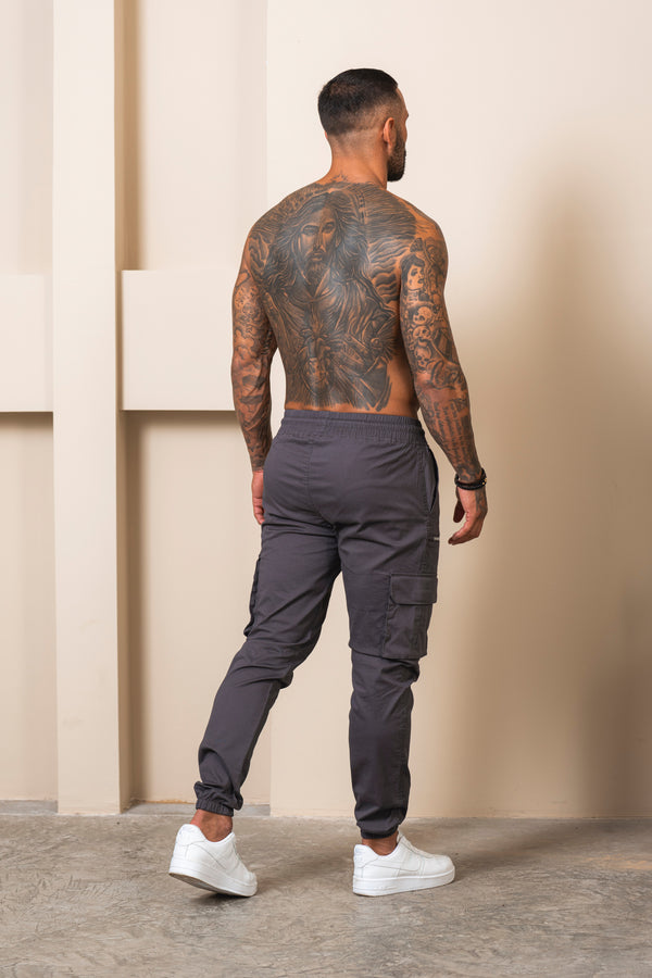 V2 Zip Details Cargo Pants - Dark Grey - Emolos