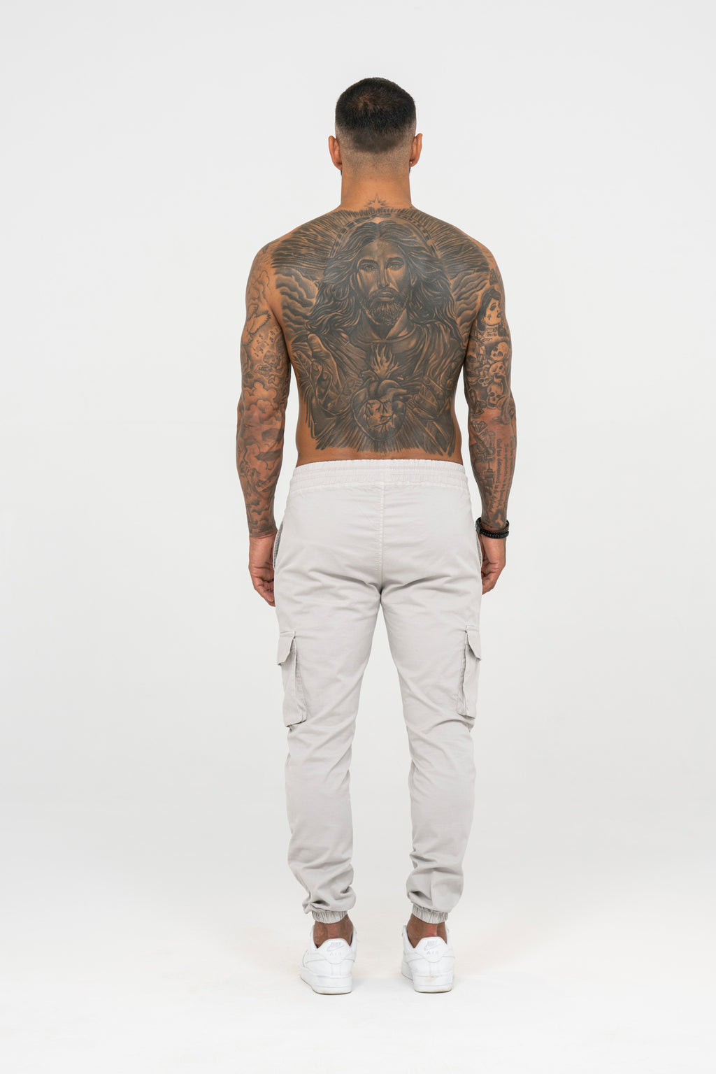 V2 Zip Details Cargo Pants - Light Grey - Emolos