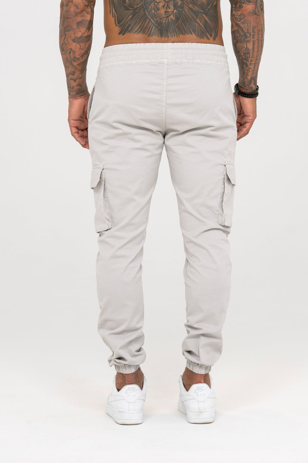 V2 Zip Details Cargo Pants - Light Grey - Emolos
