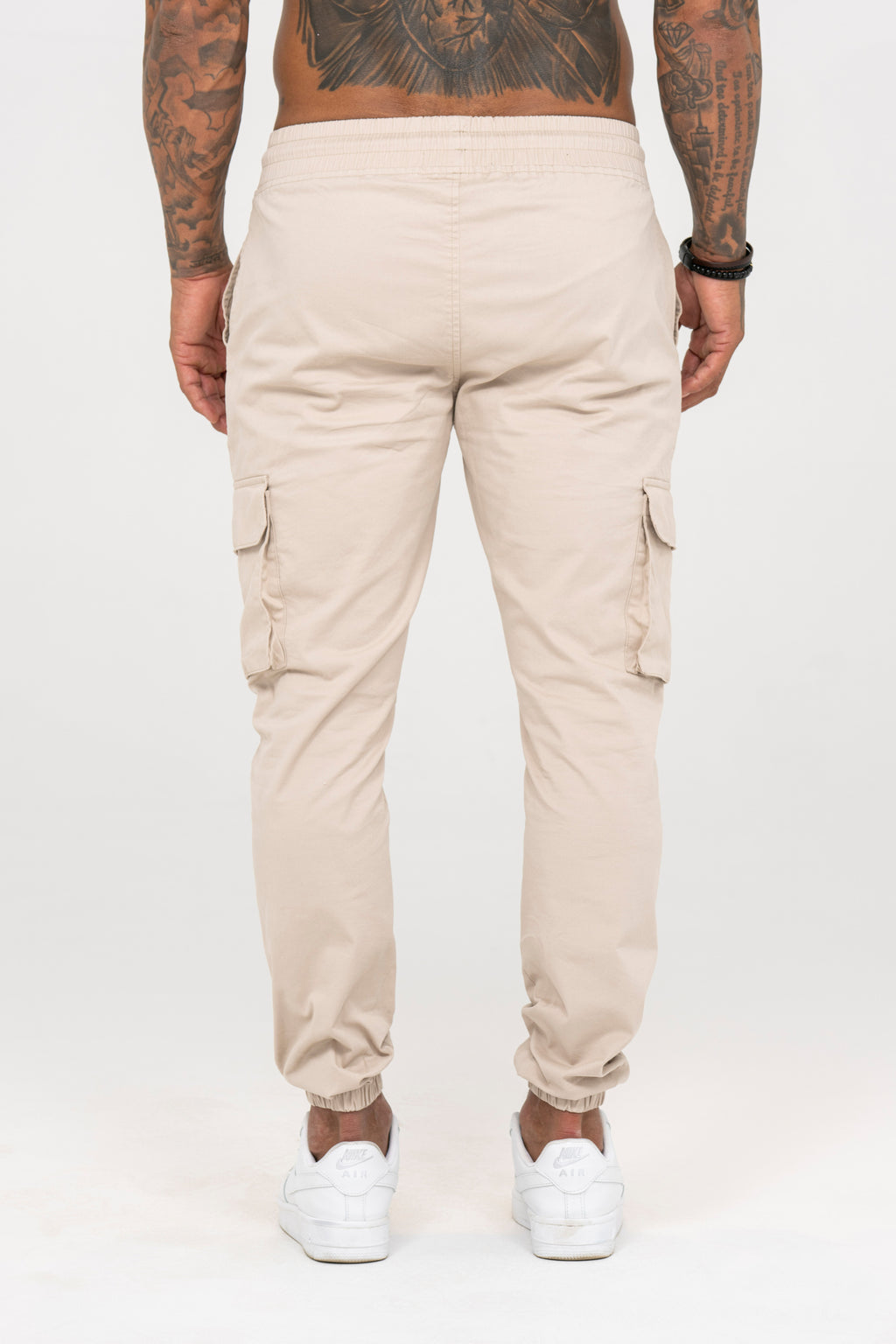 V2 Zip Details Cargo Pants - Beige - Emolos