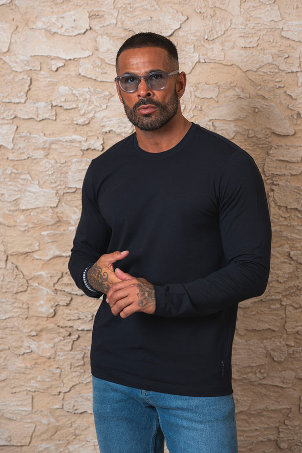 Premium Modal Long Sleeve T-shirt - Navy