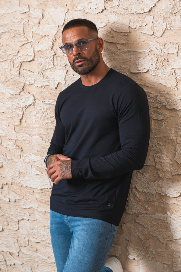 Premium Modal Long Sleeve T-shirt - Navy
