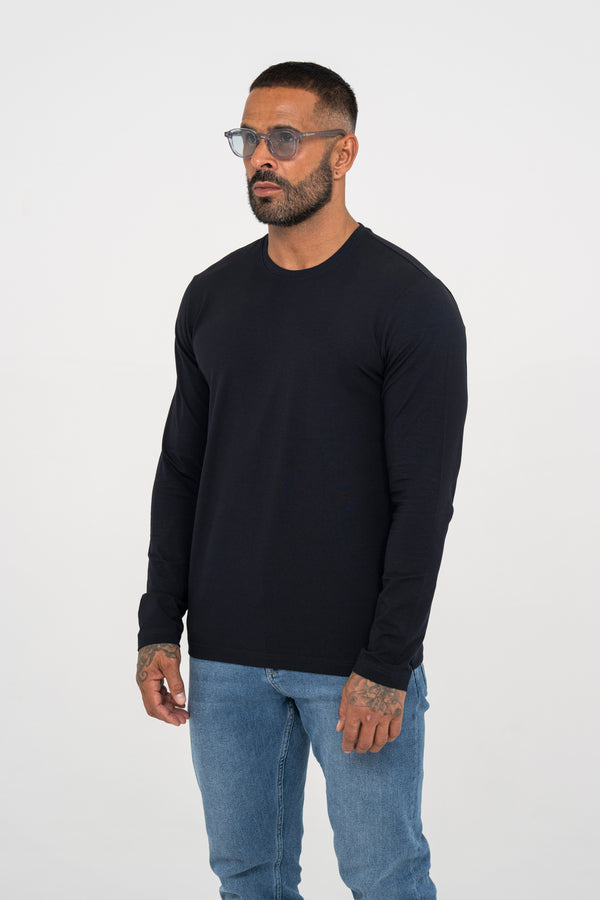 Premium Modal Long Sleeve T-shirt - Navy