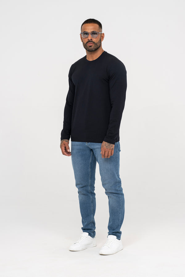 Premium Modal Long Sleeve T-shirt - Navy