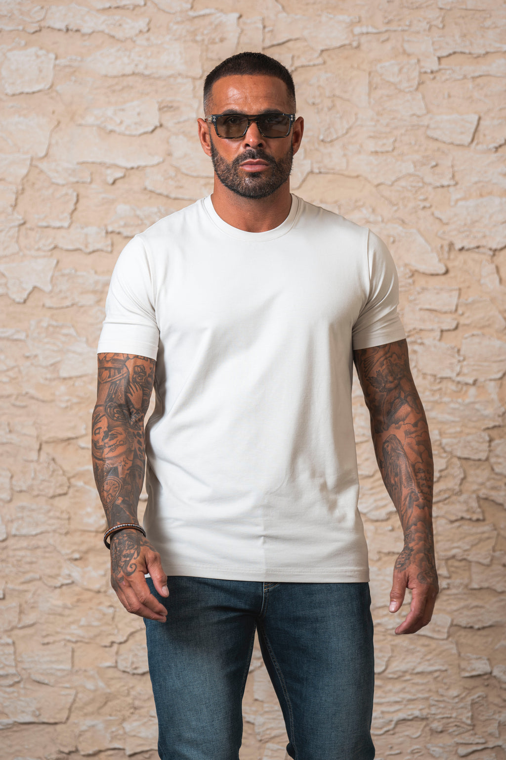 T-shirt essentiel - Blanc cassé